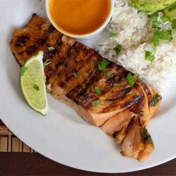 Honey Lime Salmon with Sweet & Spicy Sauce