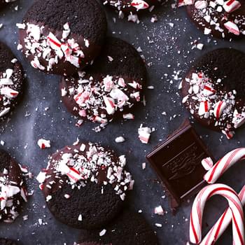 Dipped Chocolate Peppermint Cookies