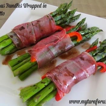 Roasted Asparagus bundled in Prosciutto
