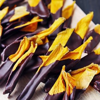 Chocolate Covered Mango Strips Recipe (Gluten Free, Dairy Free, Vegan)