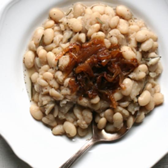 White Beans with Rosemary and Caramelized Onions