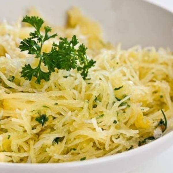 Baked Spaghetti Squash with Garlic and Butter
