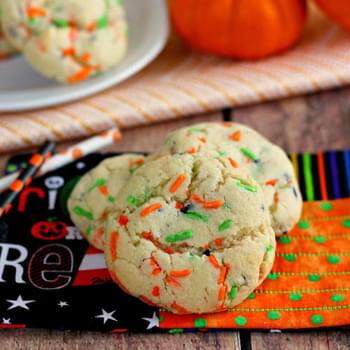 Halloween Funfetti Cake Mix Cookies