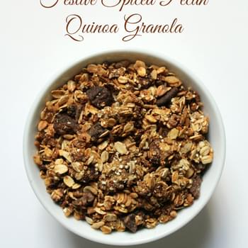 Festive Spiced Pecan Quinoa Granola