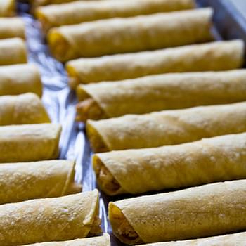 Baked Chipotle Ranch Chicken Taquitos (Flautas)