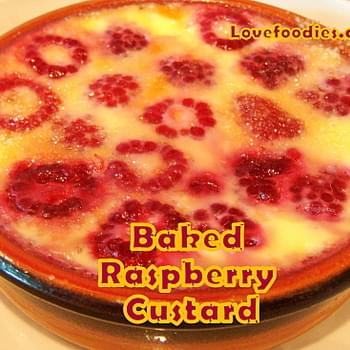 Baked Raspberry Custard