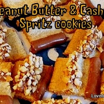 Peanut Butter & Cashew Spritz Cookies
