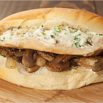 Pan-Seared Chicken Sandwich w/Tarragon-Goat Cheese Spread