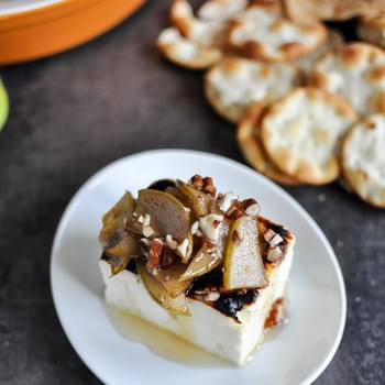 Broiled Feta with Caramelized Cinnamon Pears