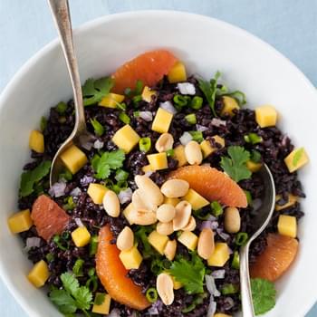Black Rice Salad with Mango and Peanuts
