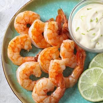 Chipotle Chili Pepper Shrimp with a Limy Dipping Sauce
