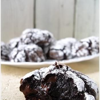 Deep Dark Chocolate Cookies-No butter & Flourless