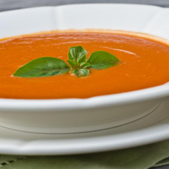 Chilled Creamy Tomato-Basil Soup