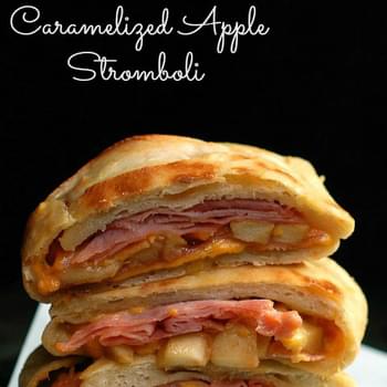 Cheddar, Ham, and Caramelized Apple Stromboli