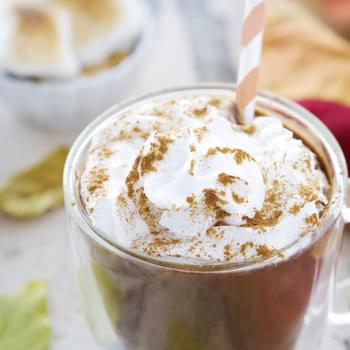 Pumpkin Hot Chocolate with Toasted Marshmalows