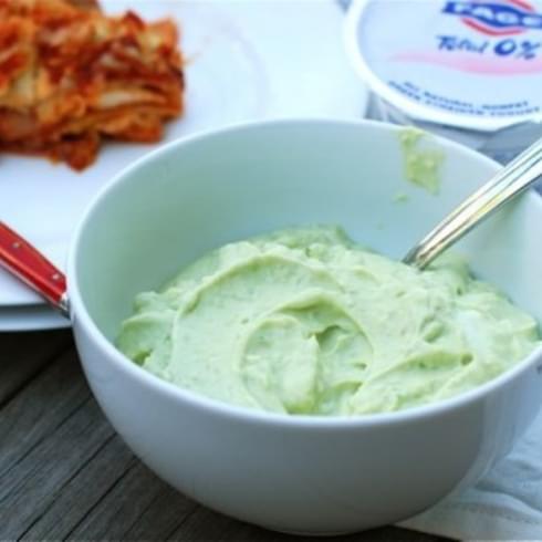 Spicy Avocado Yogurt Dipping Sauce with FAGE Total