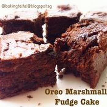 Quick & Easy 30 minutes Oreo Marshmallow Fudge Cake