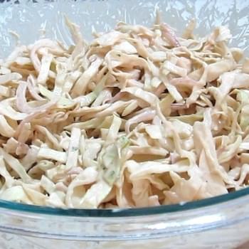 Coleslaw with Tarragon Balsamic Mayonnaise (for Atkins Diet Phase 1)