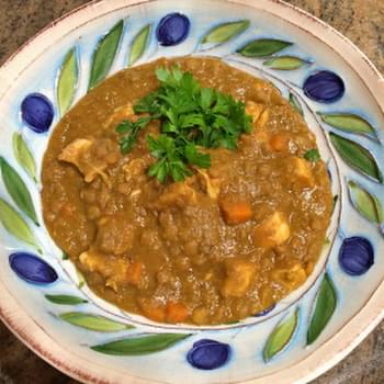 Curried Lentils with Chicken