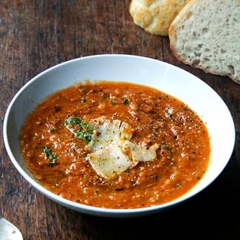 Roasted Tomato and Bread Soup