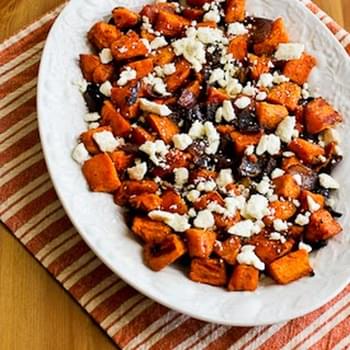 Roasted Sweet Potatoes and Red Onions with Feta