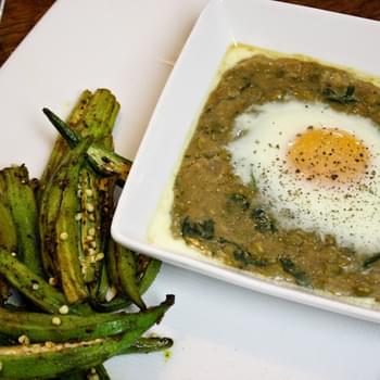Spiced Okra And Lentils