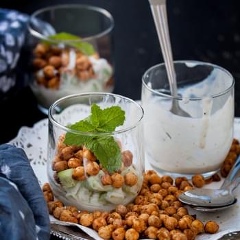 Refreshing Savory Parfait with Crunchy Chickpeas and Giveaway Reminder