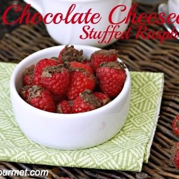 Chocolate Cheesecake Stuffed Raspberries