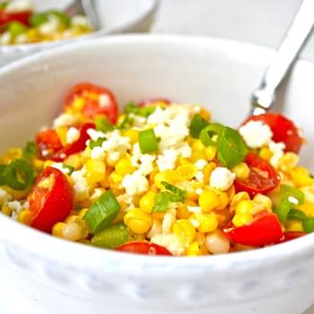 Sweet Corn Salad with Cherry Tomatoes and Lime