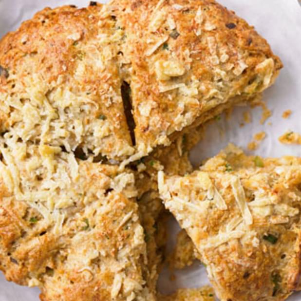 Spring Onion, Cheshire Cheese And Mustard Scone Wedges