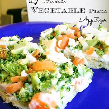 Cold Veggie Pizza Appetizer with Crescent Rolls