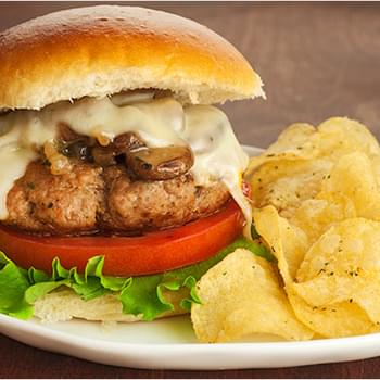 Sherry-Braised Turkey Mushroom Burgers