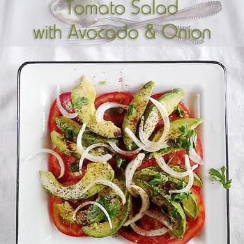 Tomato Salad with Avocado and Onion