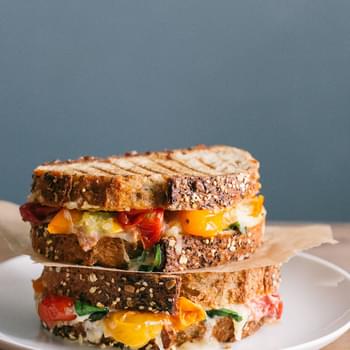 Roasted Tomato Basil Grilled Cheese
