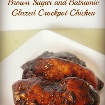Brown Sugar and Balsamic Glazed Crock Pot Chicken
