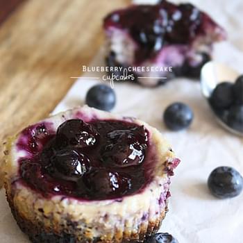 Mini Blueberry Cheesecake Cupcakes