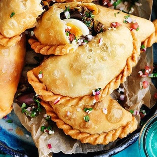 Beef And Egg Empanadas With Pebre Dipping Sauce