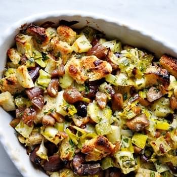 Chestnut Stuffing with Leeks & Apples
