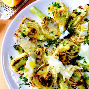 Grilled Fennel Salad with Fresh Herbs and Parmesan