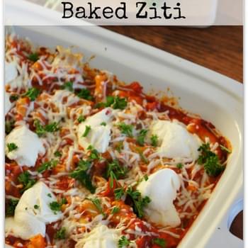 Recipe for Slow Cooker Baked Ziti with Pepperoni, Peppers and Mushrooms