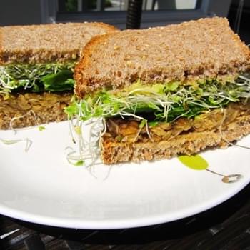 Tempeh Avocado Sprout Sandwich