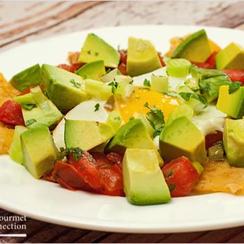 Chilaquiles with Fresh Salsa and Avocado