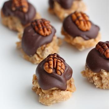 Sweet Praline Bites covered in Chocolate