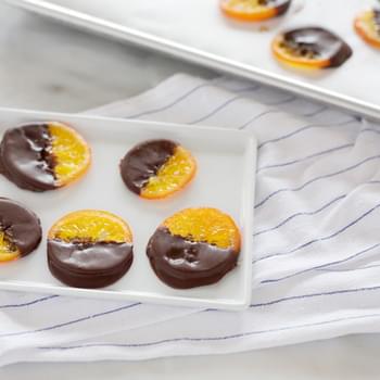 Chocolate Dipped Candied Tangerine Slices
