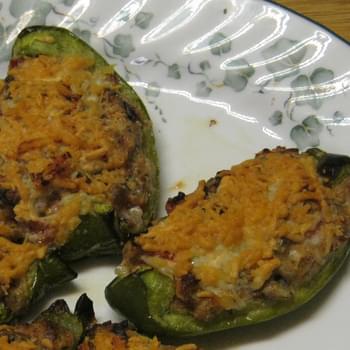 Green Peppers with Tomato Olive Stuffing