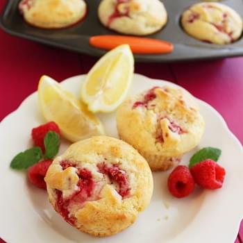 Super Soft Lemon-Raspberry Muffins