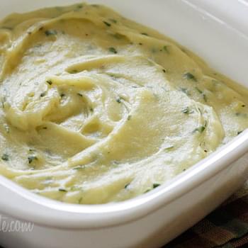 Skinny Buttermilk Mashed Potatoes with Chives