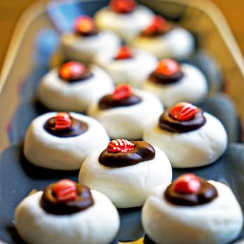 Peppermint Thumbprints with Chocolate Ganache