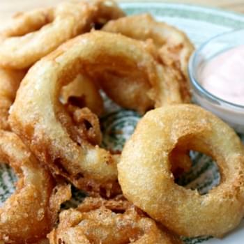 National Onion Rings Day | Pancake Batter Onion Rings with Burger King Sauce