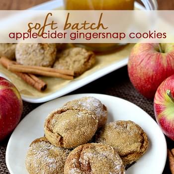 Soft Batch Apple Cider Gingersnap Cookies (Gluten-Free)